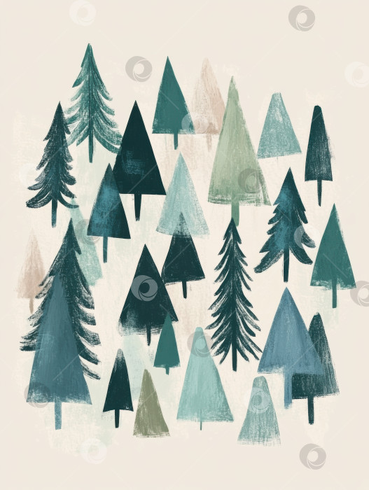 Скачать Ультраминималистичное стилизованное дерево для современного декора и дизайнерских проектов фотосток Ozero