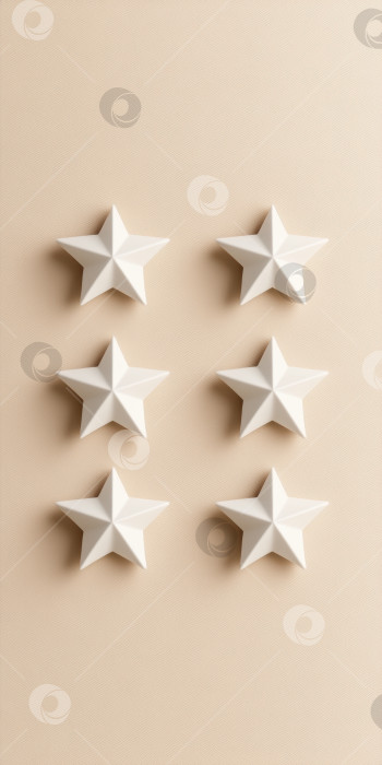 Скачать Ультрареалистичные матово-белые звезды. Минималистичный дизайн в разрешении фотосток Ozero