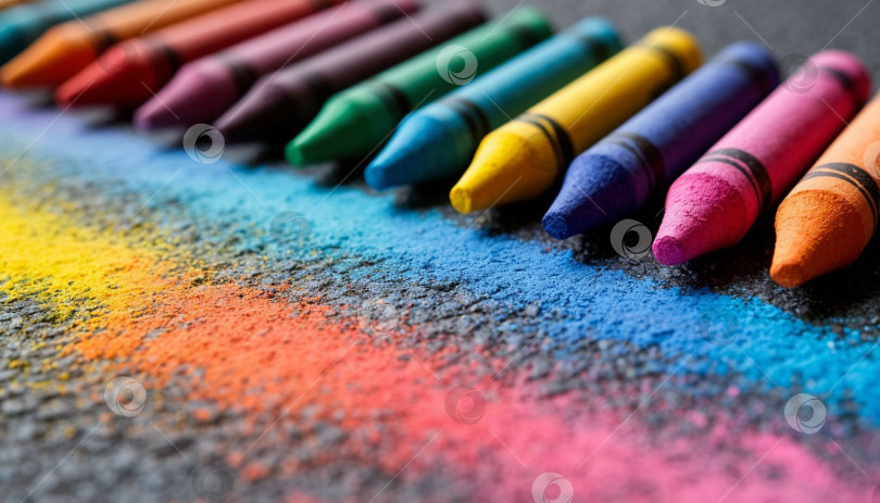 Скачать Рисунок мелом пастельных тонов на асфальте. Создан искусственным интеллектом. фотосток Ozero