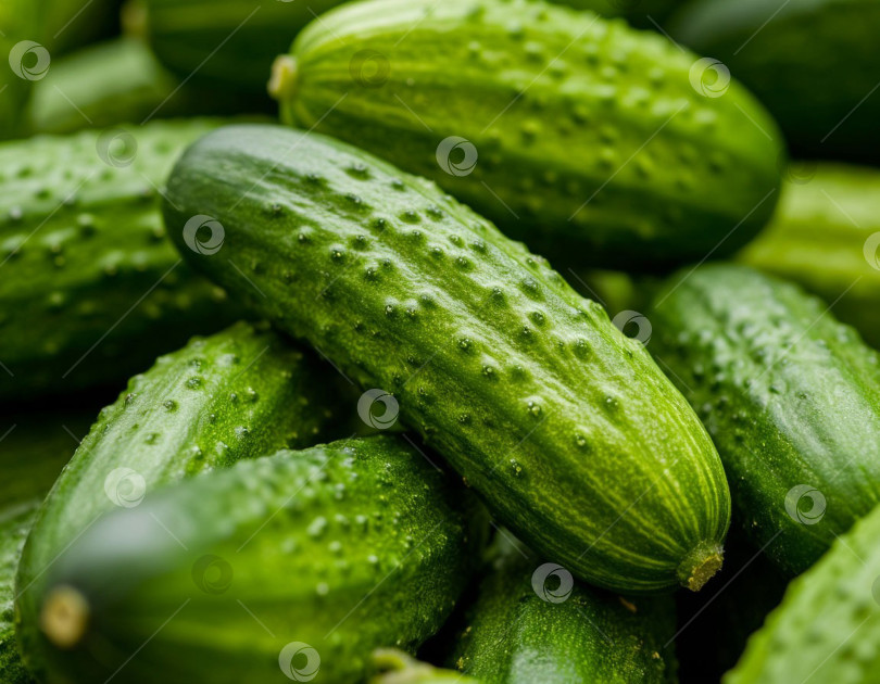 Скачать Свежие огурцы. Генерируется искусственным интеллектом. фотосток Ozero
