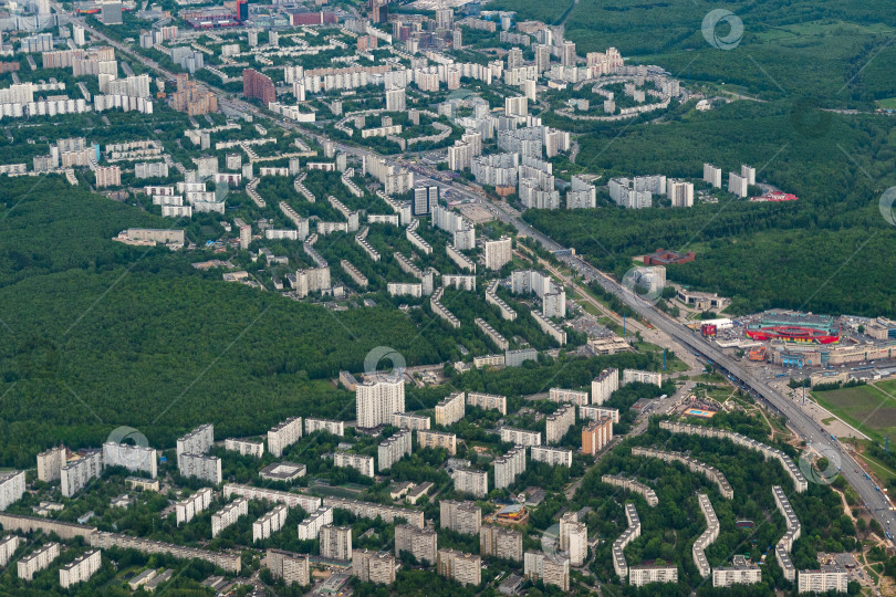 Скачать Российская столица с высоты птичьего полета фотосток Ozero