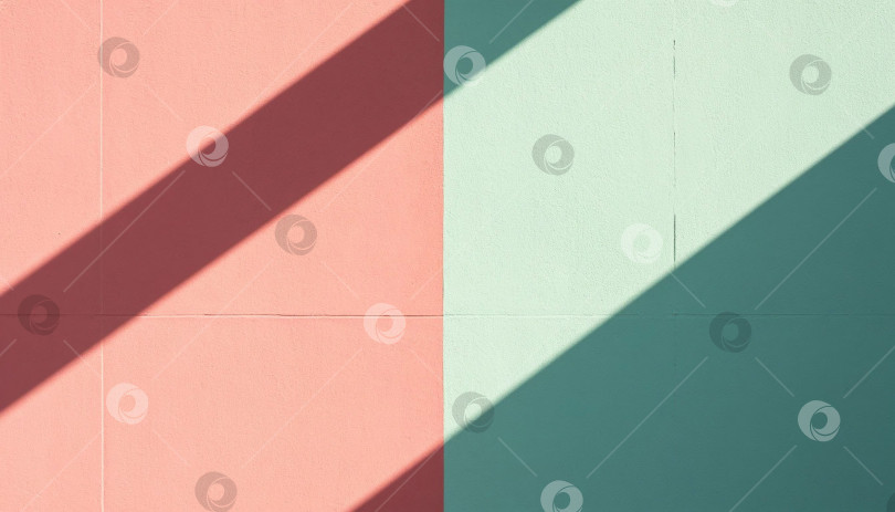 Скачать Стена в пастельных тонах со светом и тенями, 3D-рендеринг. Создан искусственный интеллект. фотосток Ozero