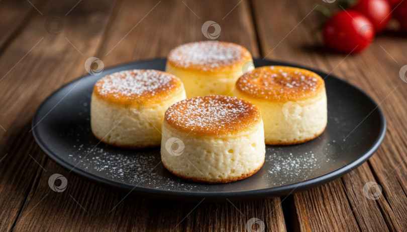 Скачать Блинчики с творогом на завтрак. Создано искусственным интеллектом. фотосток Ozero