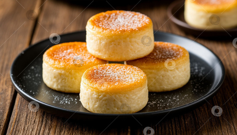 Скачать Блинчики с творогом на завтрак. Создано искусственным интеллектом. фотосток Ozero