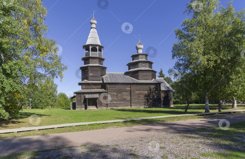 Скачать Деревянная церковь в Музее деревянного зодчества. фотосток Ozero