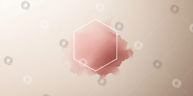 Скачать Элегантный чистый фирменный макет с нежным пастельно-розовым восьмиугольным дизайном для творческих проектов фотосток Ozero