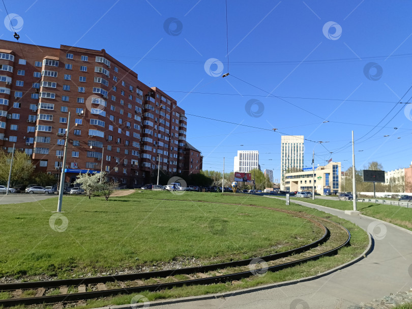 Скачать Трамвайное кольцо у парка Маяковского фотосток Ozero