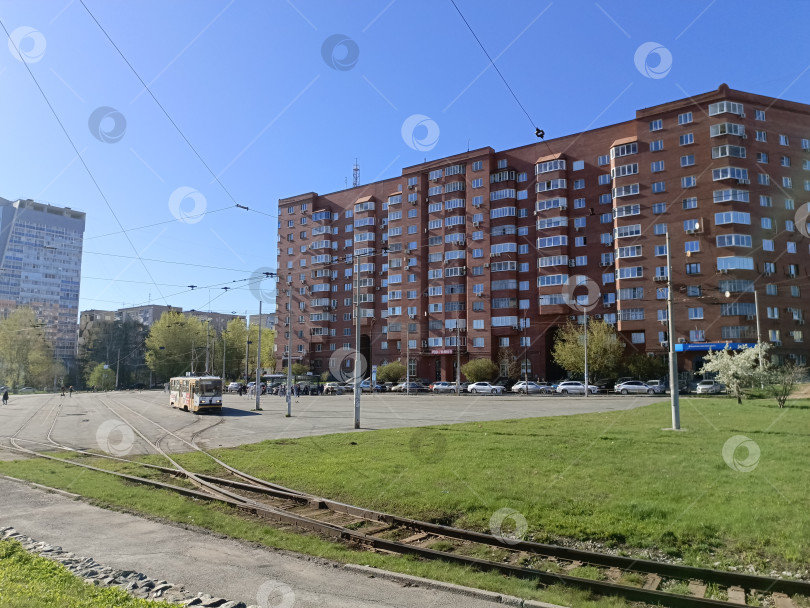 Скачать Трамвайное кольцо у парка Маяковского фотосток Ozero