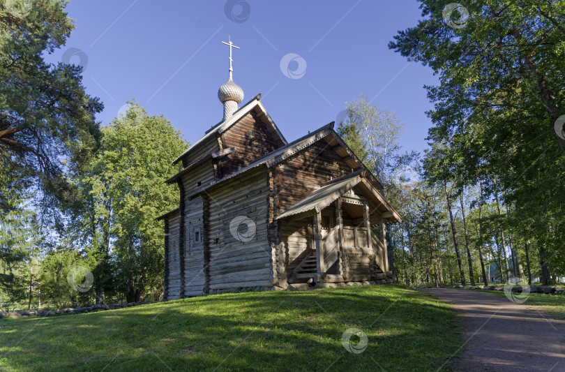 Скачать Деревянная церковь в Музее деревянного зодчества. фотосток Ozero