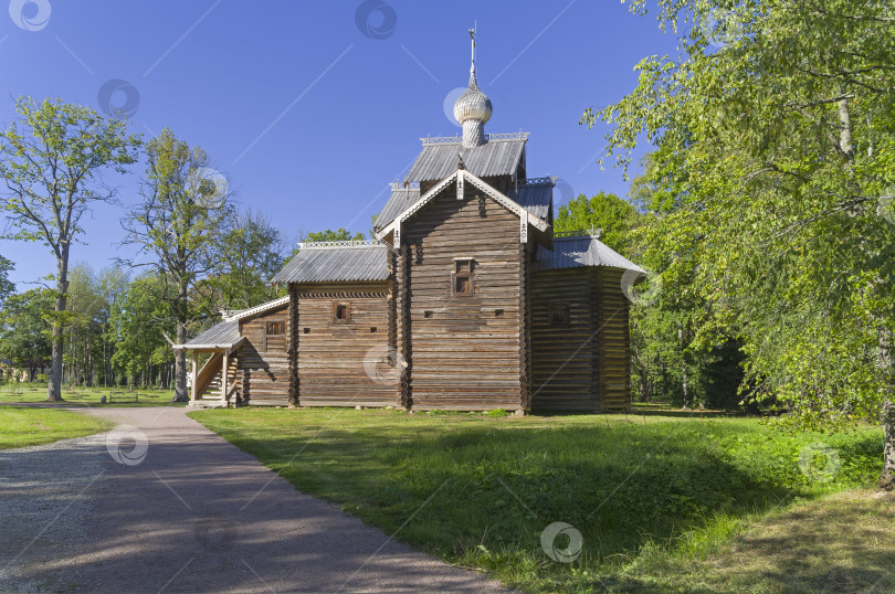 Скачать Деревянная церковь в Музее деревянного зодчества. фотосток Ozero