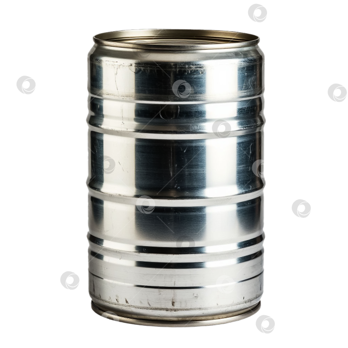 Скачать Металлическая бочка на прозрачном фоне. Создан искусственный интеллект. фотосток Ozero