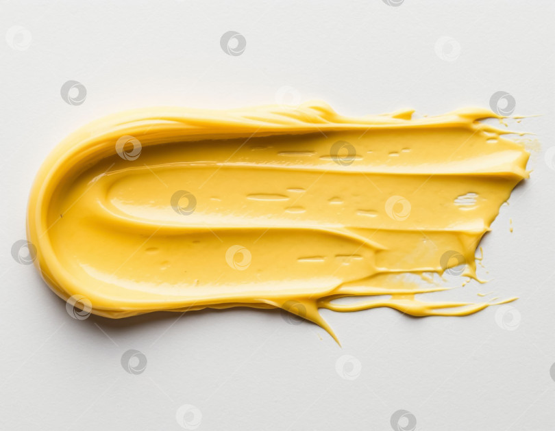 Скачать Мазок крема или пасты на белом фоне. Создан искусственный интеллект. фотосток Ozero