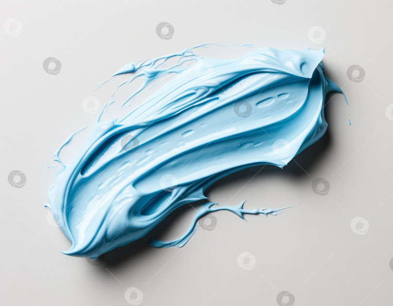 Скачать Мазок крема или пасты на белом фоне. Создан искусственный интеллект. фотосток Ozero