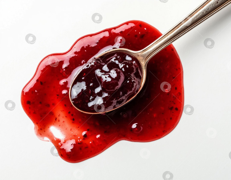 Скачать Пятно от джема на белом столе. Создан искусственный интеллект. фотосток Ozero