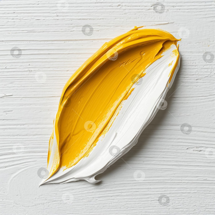 Скачать Мазок крема или пасты на белом фоне. Создан искусственный интеллект. фотосток Ozero