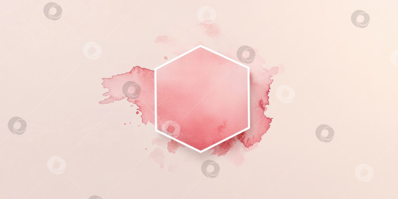 Скачать Мягкий пастельно-розовый восьмиугольный макет для элегантного брендинга и дизайнерских концепций фотосток Ozero