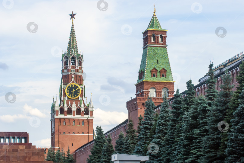 Скачать Московский кремль, Спасская башня фотосток Ozero