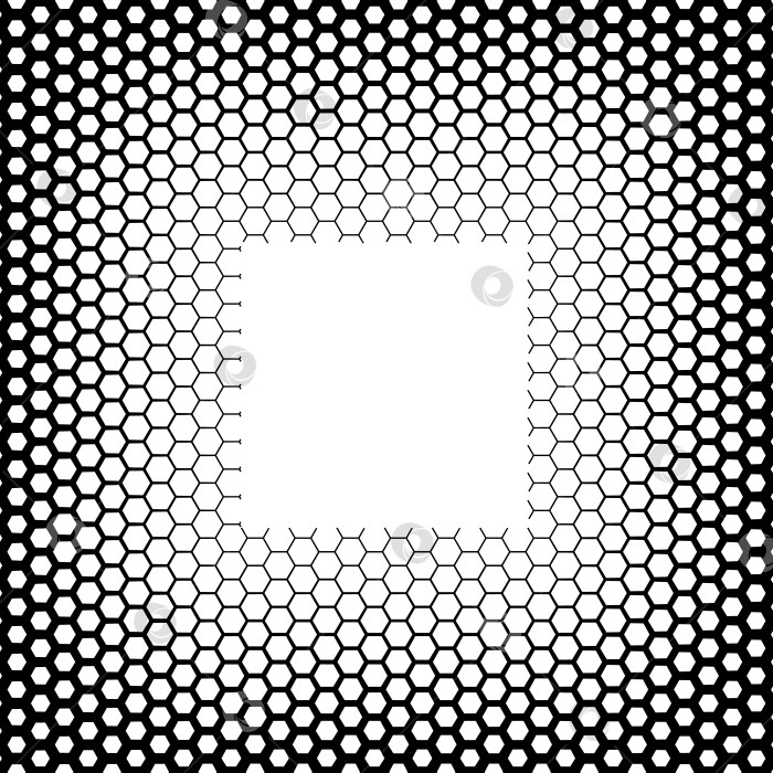 Скачать Фон с градиентом из черных и белых шестиугольников фотосток Ozero