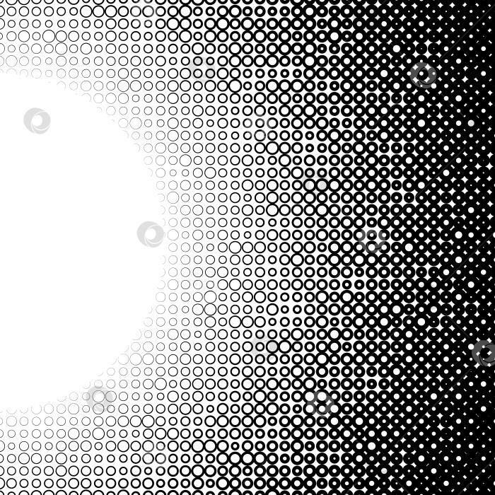 Скачать Фон с градиентом из черных и белых кругов фотосток Ozero