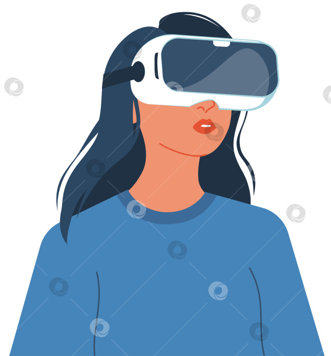 Скачать Женщина, исследующая виртуальную реальность фотосток Ozero