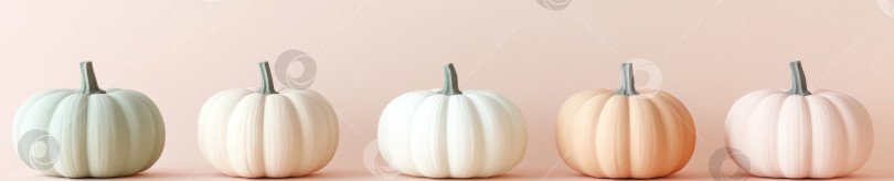 Скачать Ультрареалистичные декоративные тыквы для осеннего декора и декора на Хэллоуин фотосток Ozero