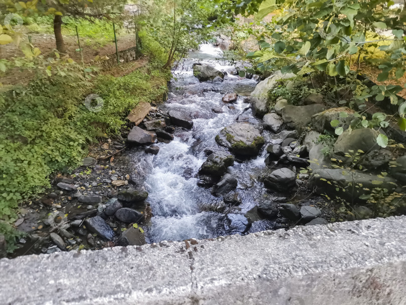 Скачать Россия, Краснодарский край, Адлеровский р-н, п. Красная Поляна. Сентябрь 2024. Кругозор Ефремова. Горная река фотосток Ozero