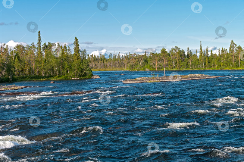 Скачать Пороги на реке Умба, Кольский полуостров. фотосток Ozero