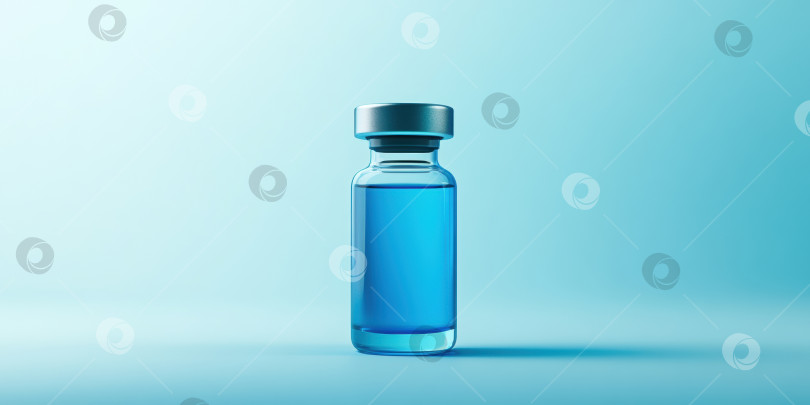 Скачать Футуристический натюрморт с изображением единственного флакона инсулина на минималистском фоне фотосток Ozero