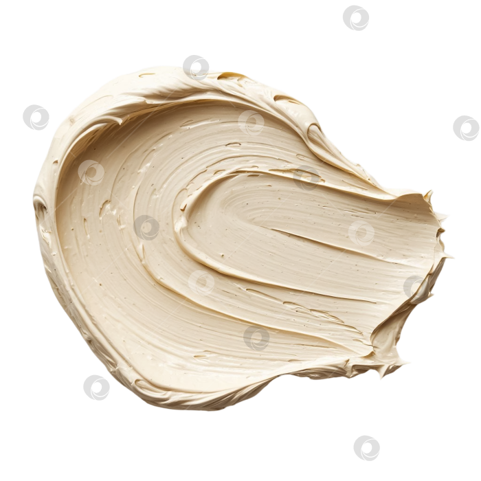 Скачать Мазок крема на прозрачном фоне. Создан искусственный интеллект. фотосток Ozero