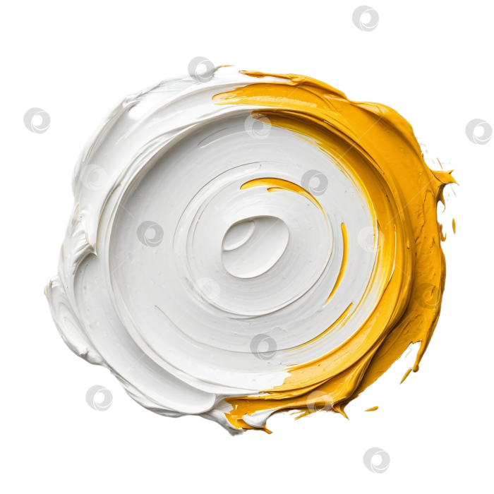 Скачать Мазок краски или пасты на прозрачном фоне. Создан искусственный интеллект. фотосток Ozero