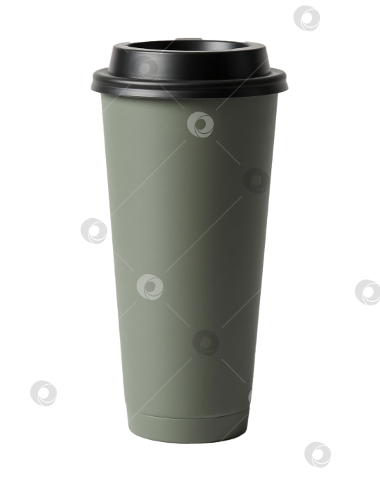 Скачать Чашка-термос с крышкой на прозрачном фоне. Создан искусственный интеллект. фотосток Ozero
