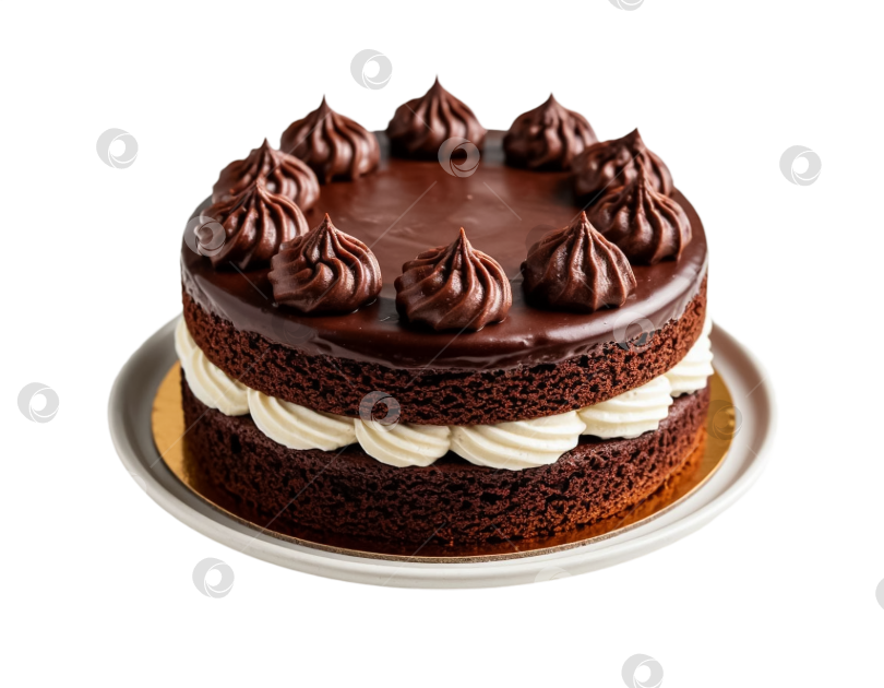 Скачать Шоколадный торт на прозрачном фоне PNG. Сгенерировано с помощью искусственного интеллекта. фотосток Ozero