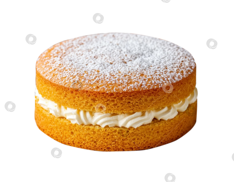 Скачать Бисквитный торт на прозрачном фоне. Создан искусственный интеллект. фотосток Ozero