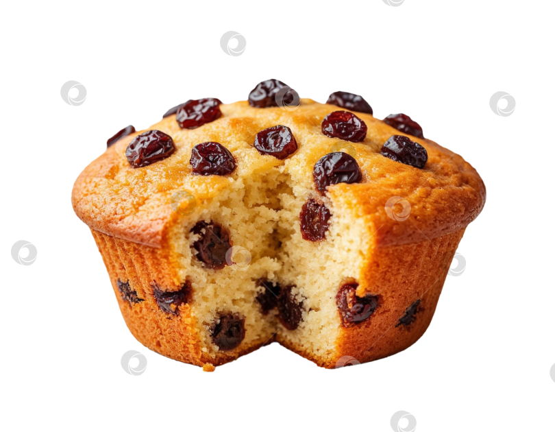Скачать Кекс с изюмом на прозрачном фоне. Создан искусственный интеллект. фотосток Ozero