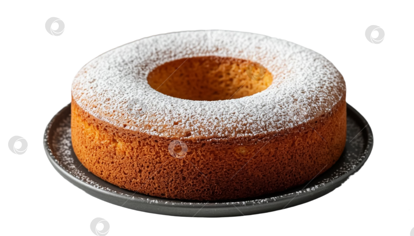 Скачать Бисквитный торт на прозрачном фоне. Создан искусственный интеллект. фотосток Ozero