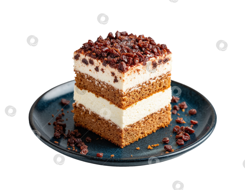 Скачать Торт на прозрачном фоне. Создан с помощью искусственного интеллекта. фотосток Ozero
