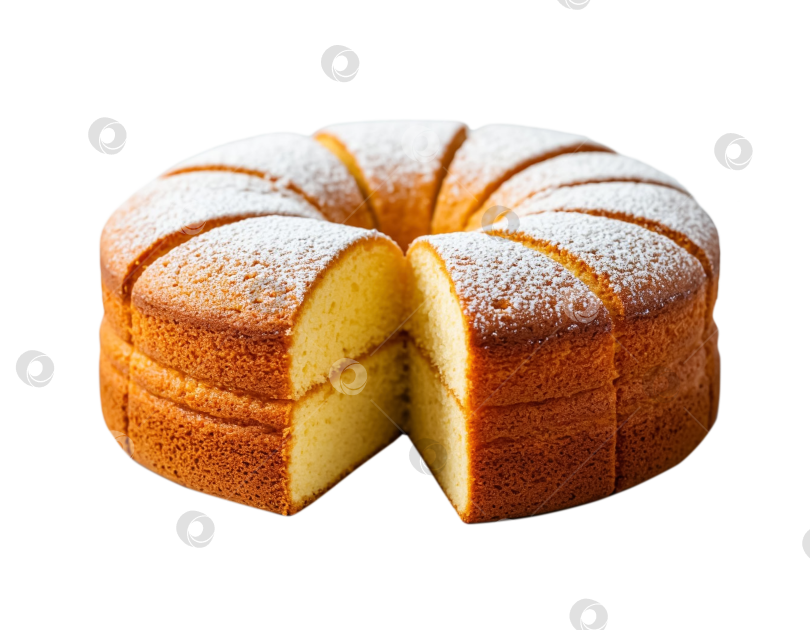Скачать Бисквитный торт на прозрачном фоне. Создан искусственный интеллект. фотосток Ozero