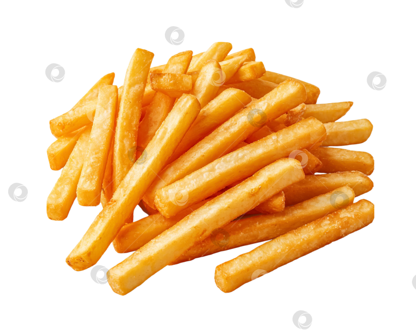 Скачать Картофель фри на прозрачном фоне. Создан искусственный интеллект. фотосток Ozero