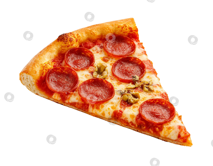 Скачать Итальянская пицца на прозрачном фоне. Создано с помощью искусственного интеллекта. фотосток Ozero