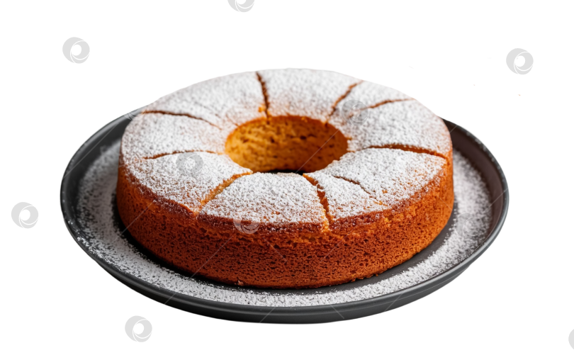 Скачать Бисквитный торт на прозрачном фоне. Создан искусственный интеллект. фотосток Ozero