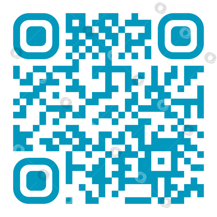 Скачать Значок Qr-кода. Синий цвет. Векторная иллюстрация фотосток Ozero
