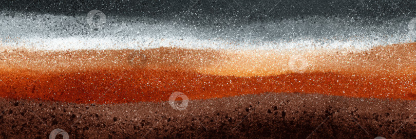 Скачать Абстрактная пейзажная иллюстрация с градиентом землистых тонов, сочетающая теплые оранжевые и коричневые тона с холодными серыми, создает безмятежное и атмосферное визуальное впечатление. фотосток Ozero