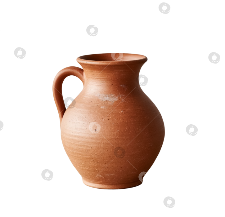 Скачать Глиняный кувшин на прозрачном фоне. Создан искусственный интеллект. фотосток Ozero