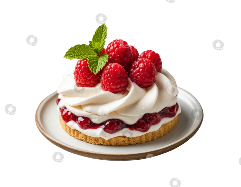 Скачать Торт с ягодами на прозрачном фоне. Создан с помощью искусственного интеллекта. фотосток Ozero