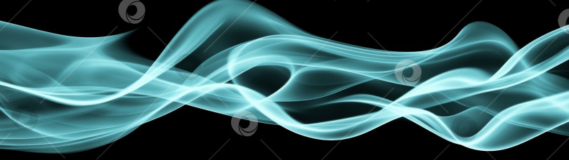 Скачать Абстрактный фон со светящимися бирюзовыми линиями на черном фоне, идеально подходящий для цифрового дизайна фотосток Ozero