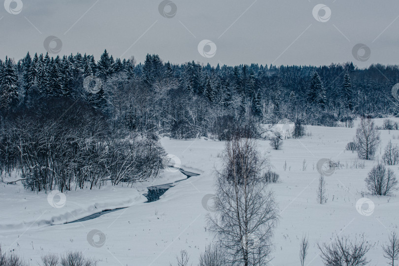 Скачать заснеженная река фотосток Ozero