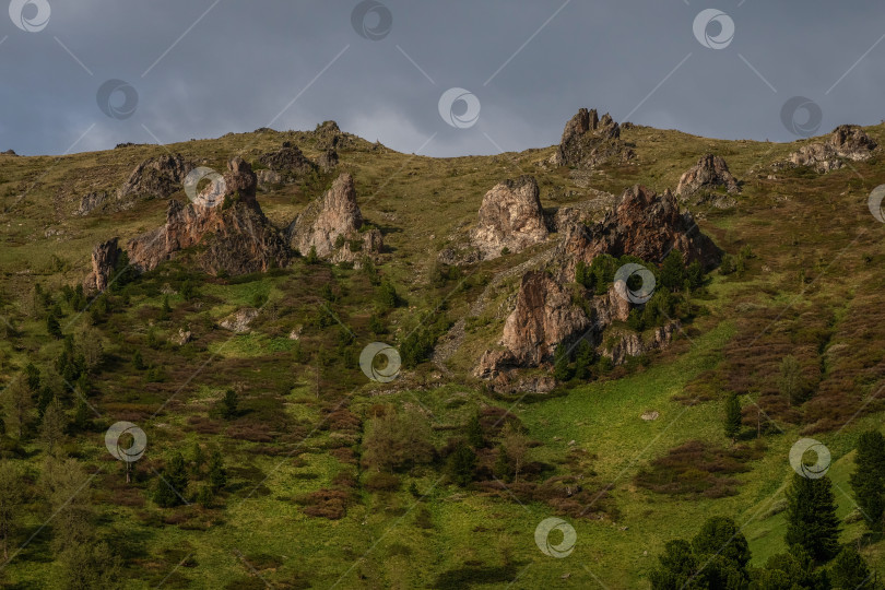 Скачать Острые скалы, живописный вид. фотосток Ozero