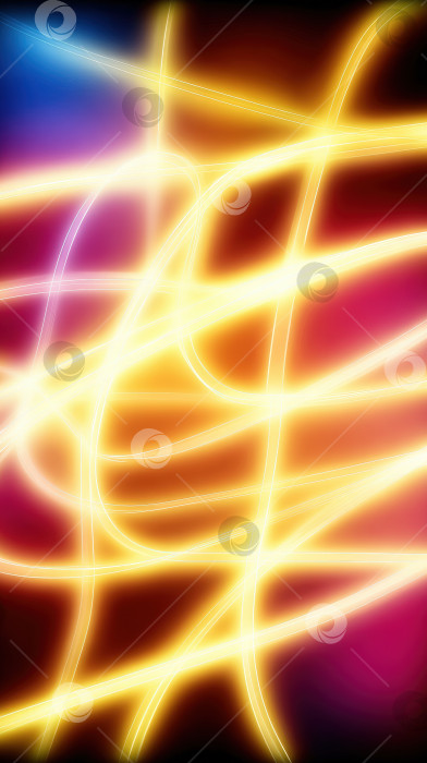 Скачать Абстрактные световые дорожки ярких цветов создают динамичный визуальный эффект, демонстрируя энергию и движение на темном фоне, что идеально подходит для современного дизайна и художественных проектов. фотосток Ozero