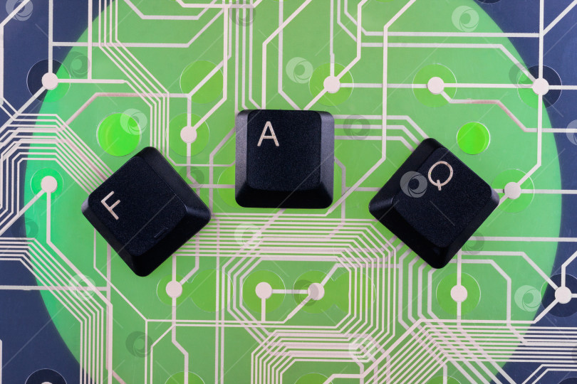 Скачать Клавиши клавиатуры выложены словом FAQ фотосток Ozero