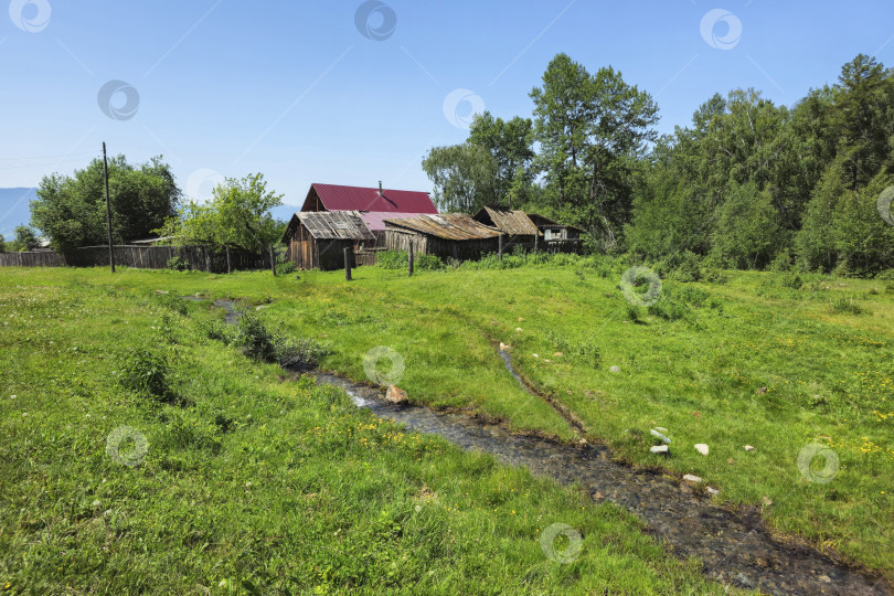 Скачать Глухая сибирская деревня, подлинная реальная жизнь фотосток Ozero